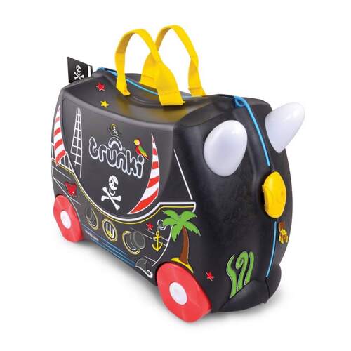 Trunki Pedro Pirate - Ride on Suitcase /Carry-on Bag - Black