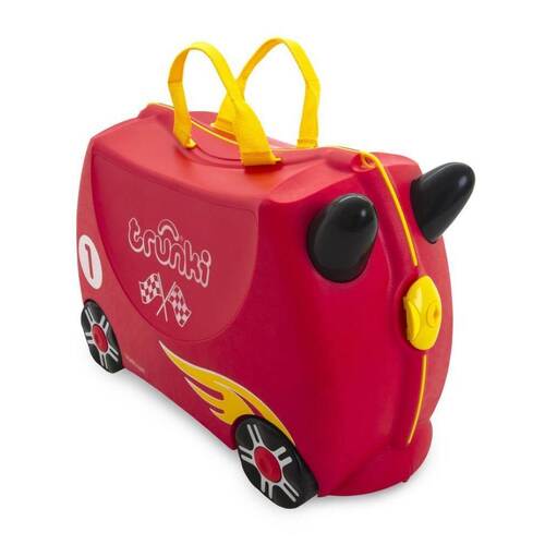 Trunki Rocco Race Car - Ride on Suitcase / Carry-on Bag - Red