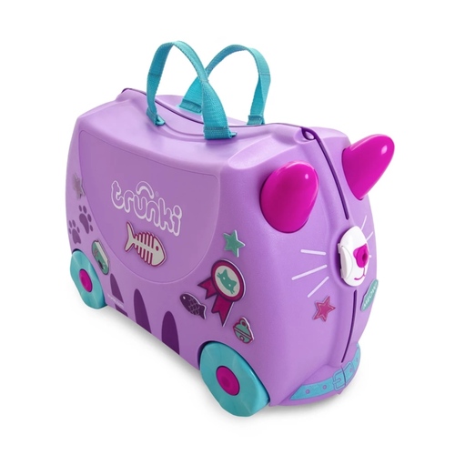 Trunki Cassie Cat - Ride on Suitcase / Carry-on Bag - Purple