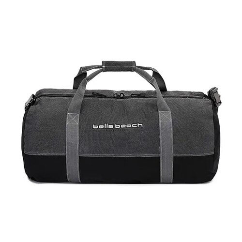 Bells Beach Canvas Barrel / Duffle Bag - Black