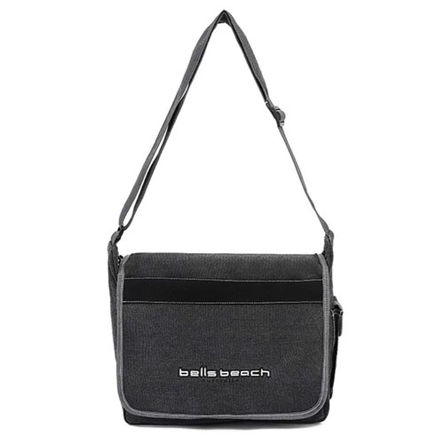 Bells Beach Canvas Messenger Bag - Black