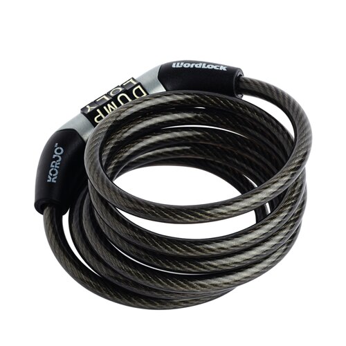 Korjo Combination Word Lock - Mini Cable Black